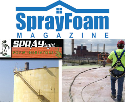 Improperly Insulated Oil Tanks Rehabbed With Spray Polyurethane Foam